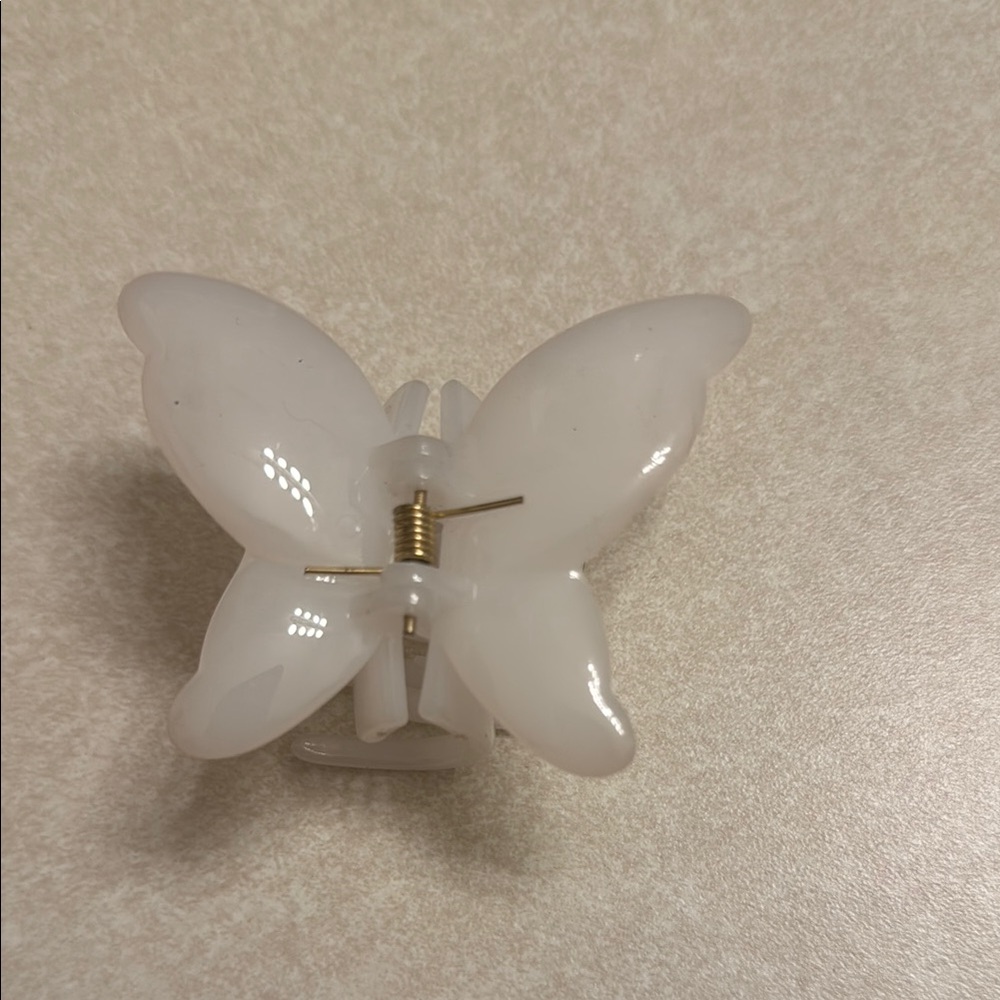 White Butterfly hair clip